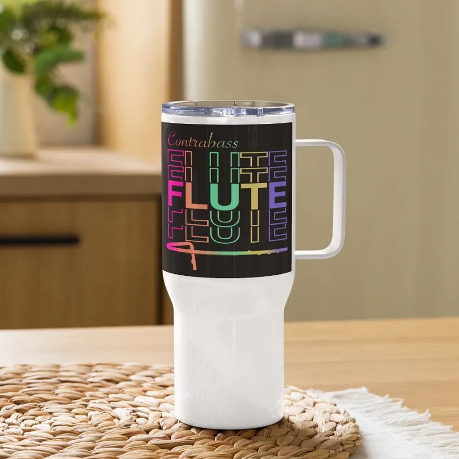 Symmetrical Flute Graphic Travel Mug - Contrabass product image (3)