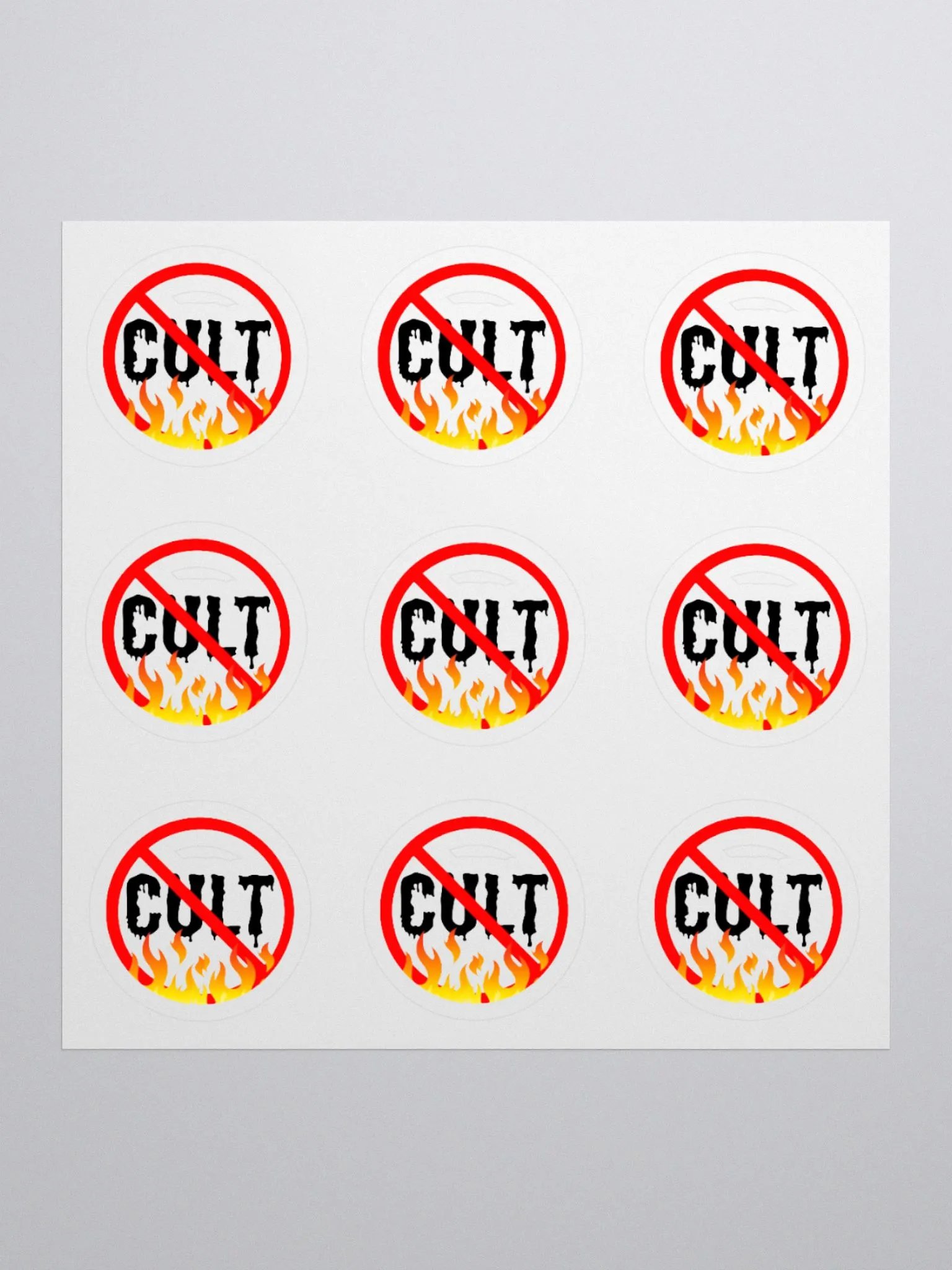 Anti Cult Stickers, Set of 9 product image (1)