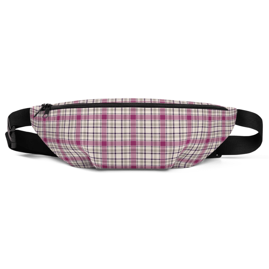 Magenta and Gray Plaid Fanny Pack product image (2)