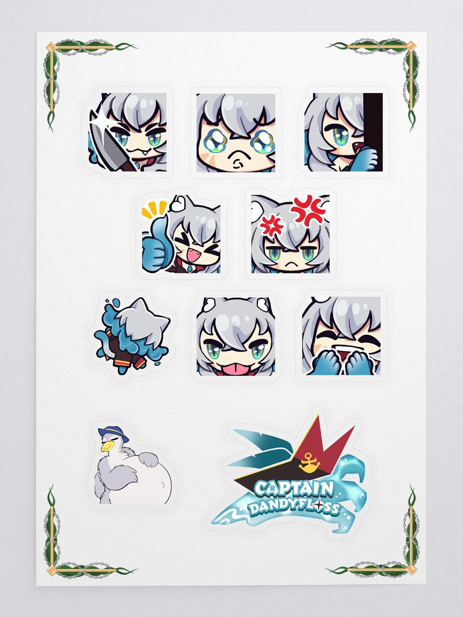 Captain Dandyfloss Emote Sticker Sheet product image (3)
