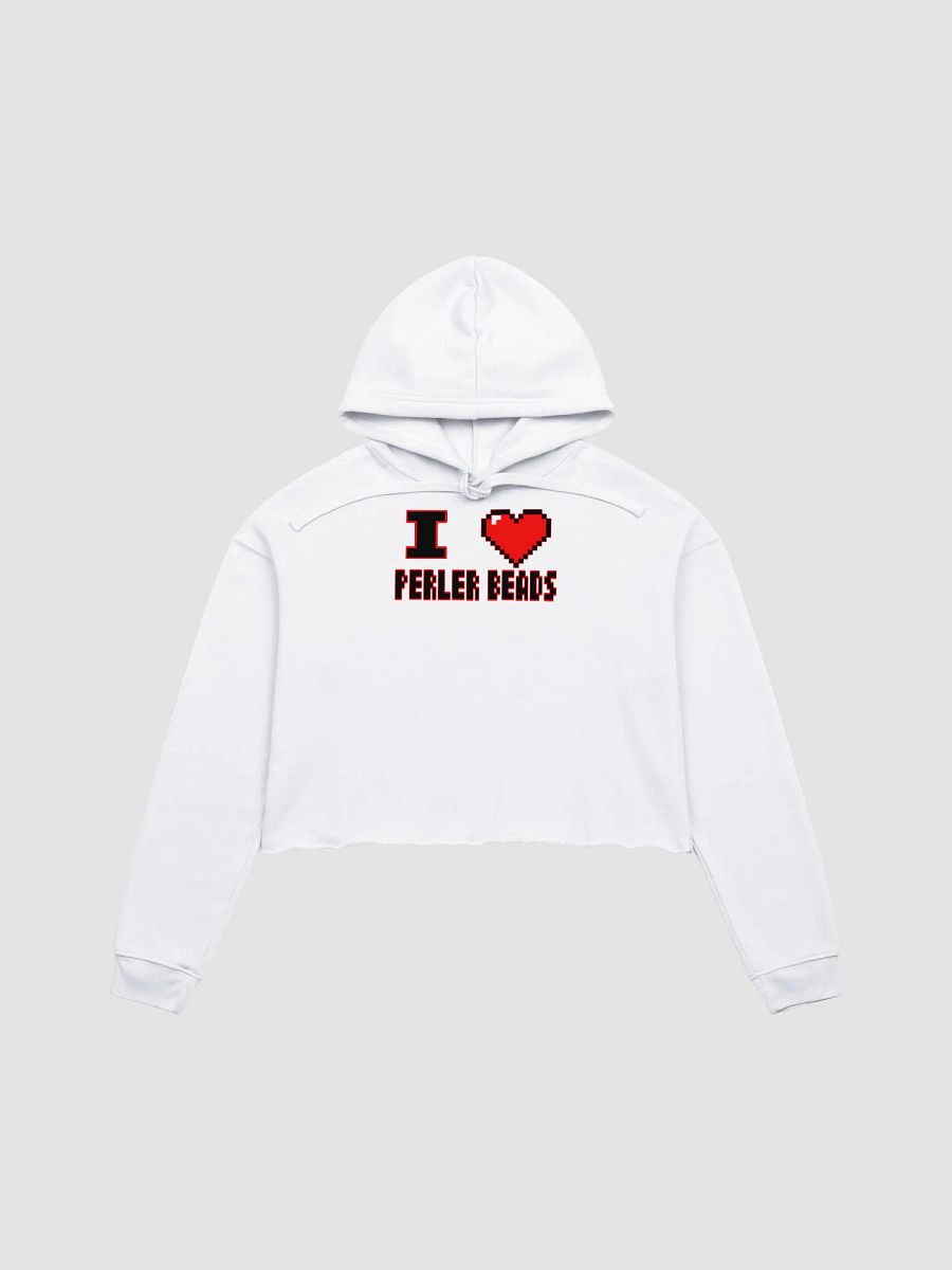 I Heart Perler Bead 2 Crop Hoodie product image (11)