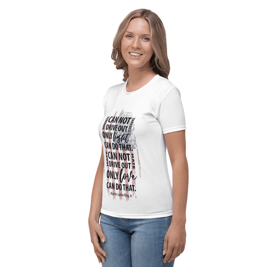 Women's Crew Neck T-Shirt Lettering Words Printed product image (3)