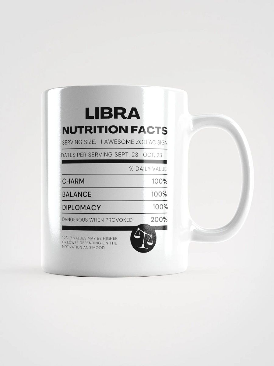 Libra Nutrition Facts Mug product image (2)