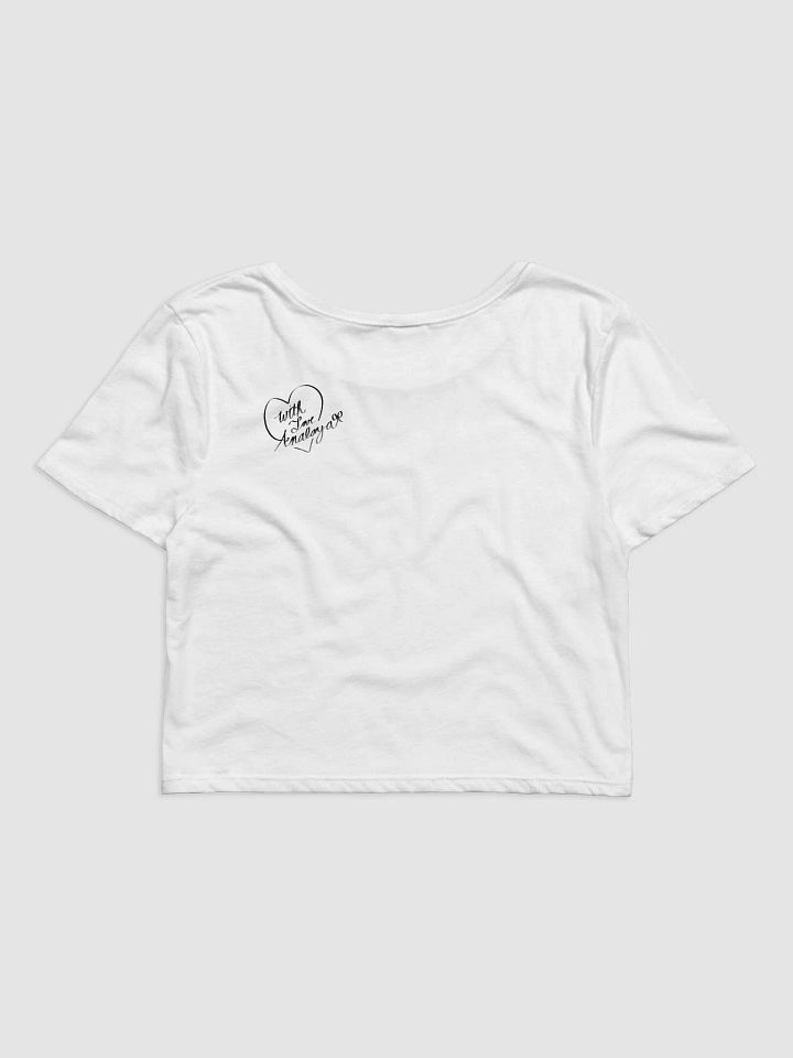 [MATCHING] cyber heart - white baby tee 𓆩🖤𓆪 product image (2)
