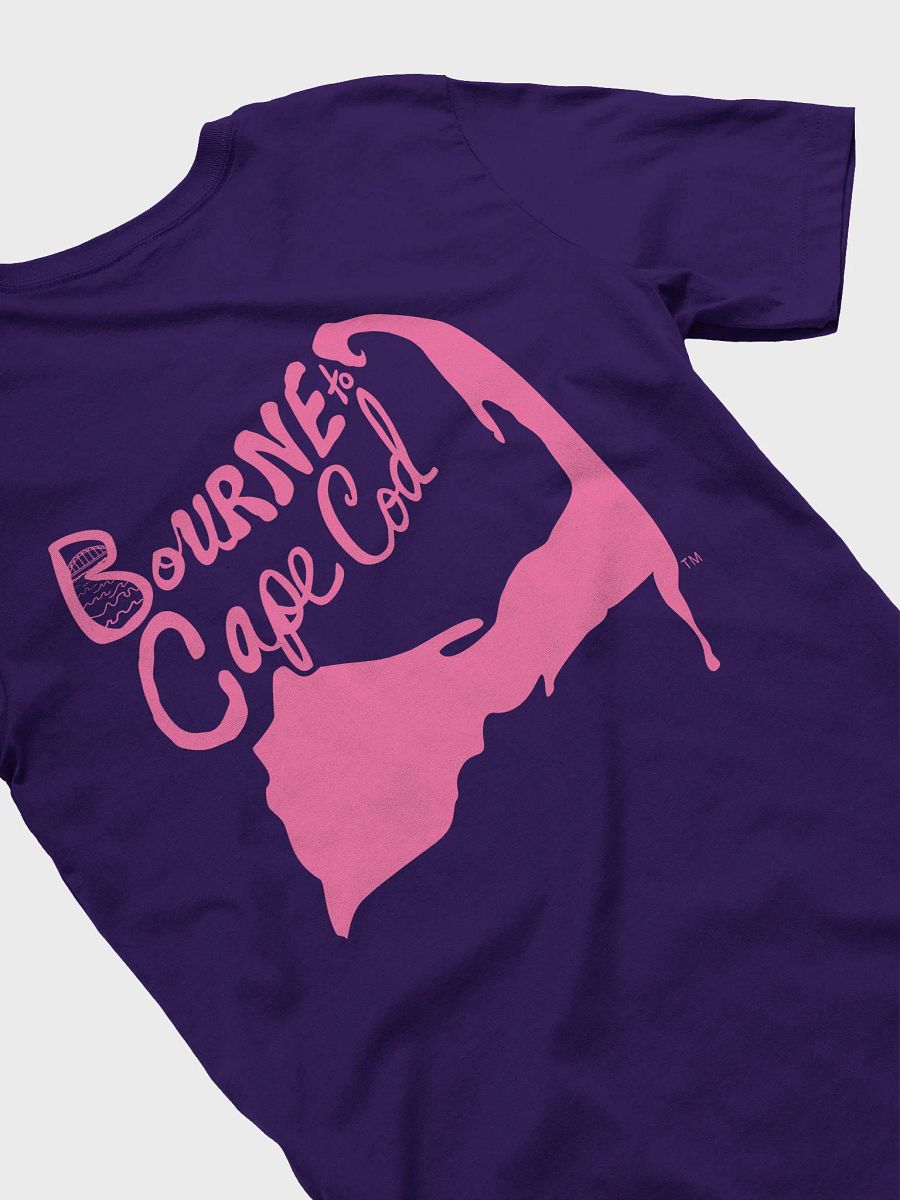 Women's | BOURNE to Cape Cod™ | Supersoft T-Shirt by Bella+Canvas | Brilliant Rose Pink Logo on Jewel Tone Colors product image (31)