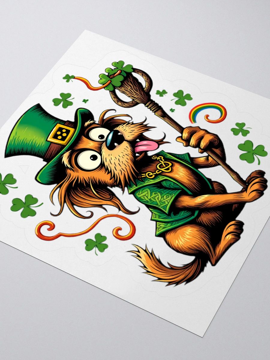Lucky and Lit Leprechaun Dog Kiss Cut Stickers product image (8)