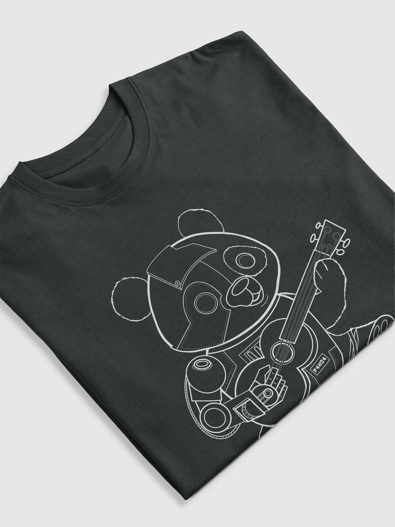 Cyborg Panda w/Ukulele Outline Shirt product image (5)