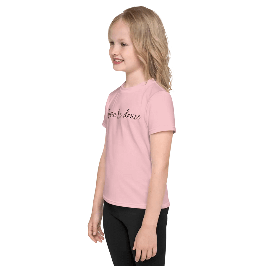 Kids T-Shirt | Born to Dance | Light Pink with Black Text product image (3)