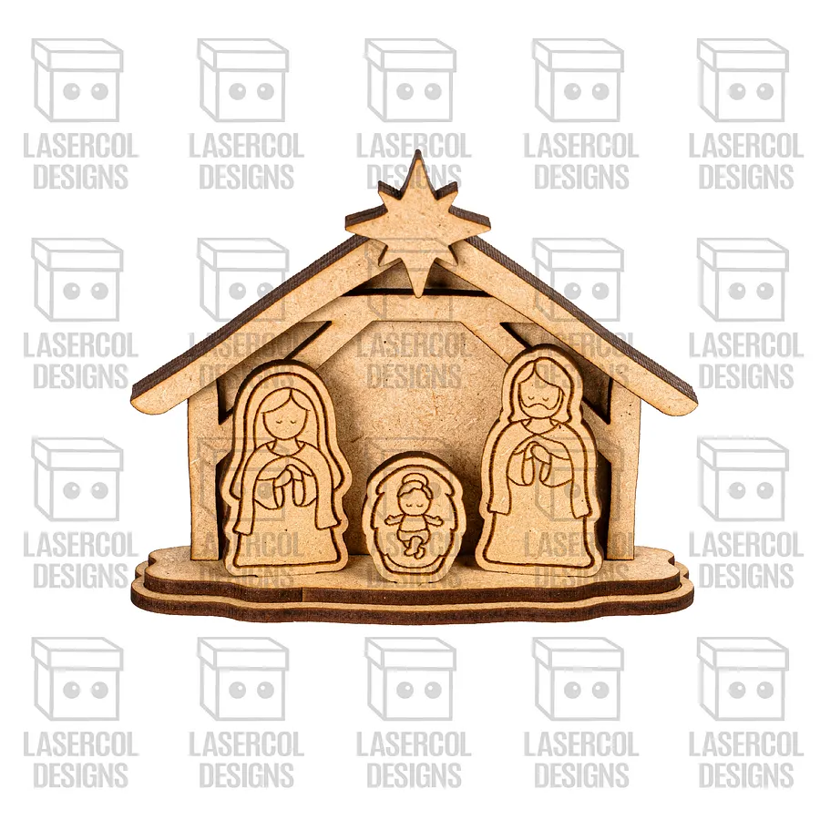 Small Nativity Scene Gift Set 3 - Christmas - Laser Cut Files product image (3)
