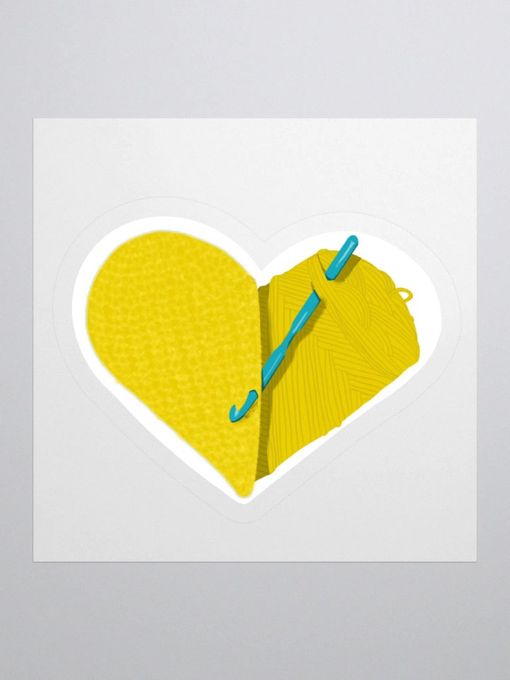 Crochet Love - Yellow Sticker product image (2)