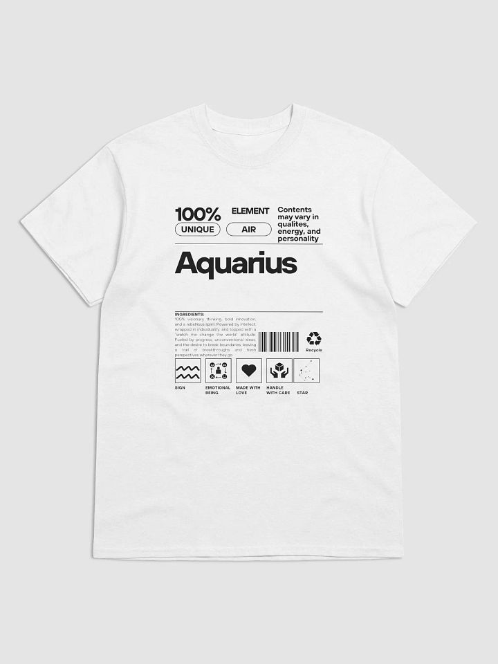 Rebel mind. Cosmic soul. Future in motion. Aquarius T-shirt product image (1)