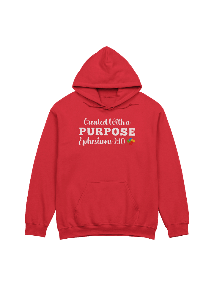 Created With A Purpose Christian Gildan Hoodie | Autism Acceptance I Gift To Mom, Dad, Child With Autism product image (1)