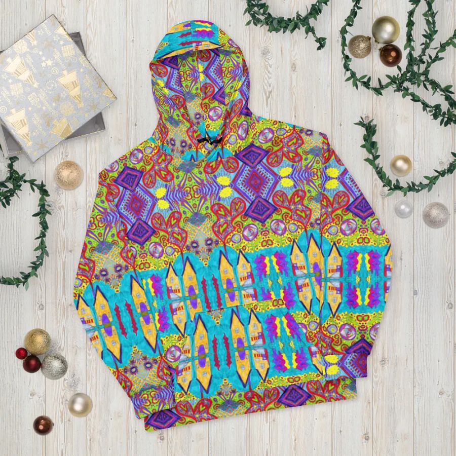 Abstract Doodle Happiness Unisex Hoodie product image (11)