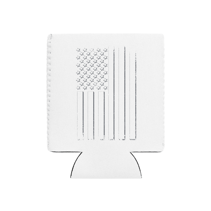 White Out American Flag Coozie product image (1)