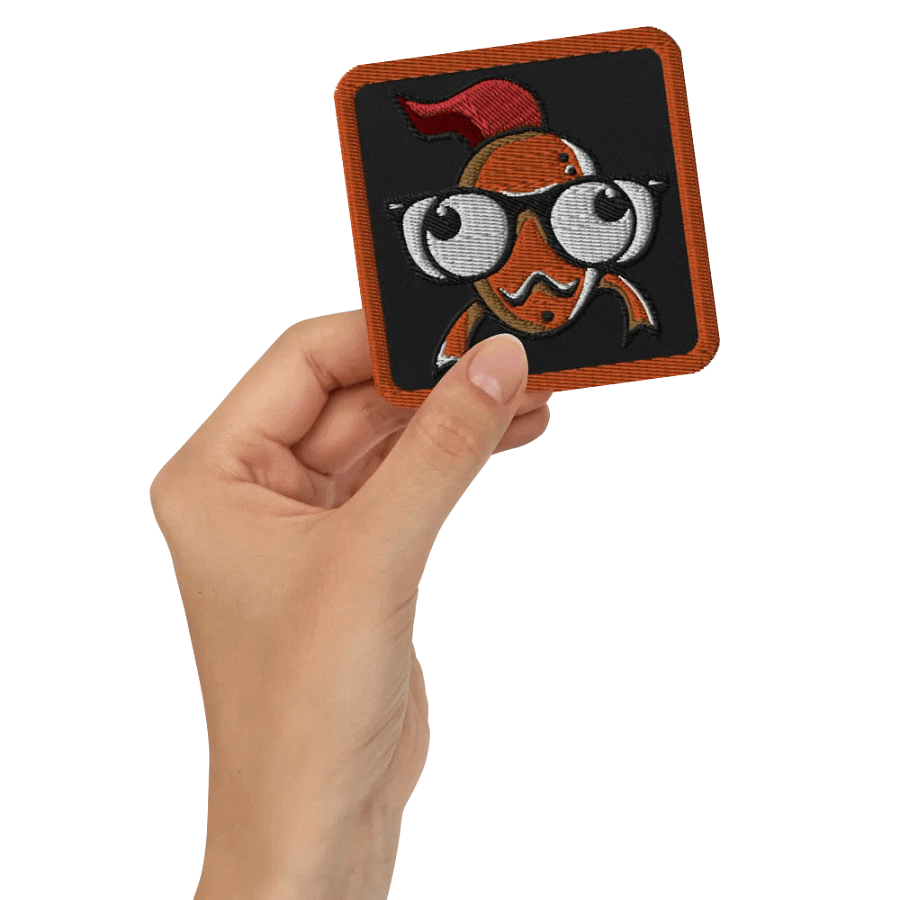 FEESH Logo Square Patch [orange border] product image (3)
