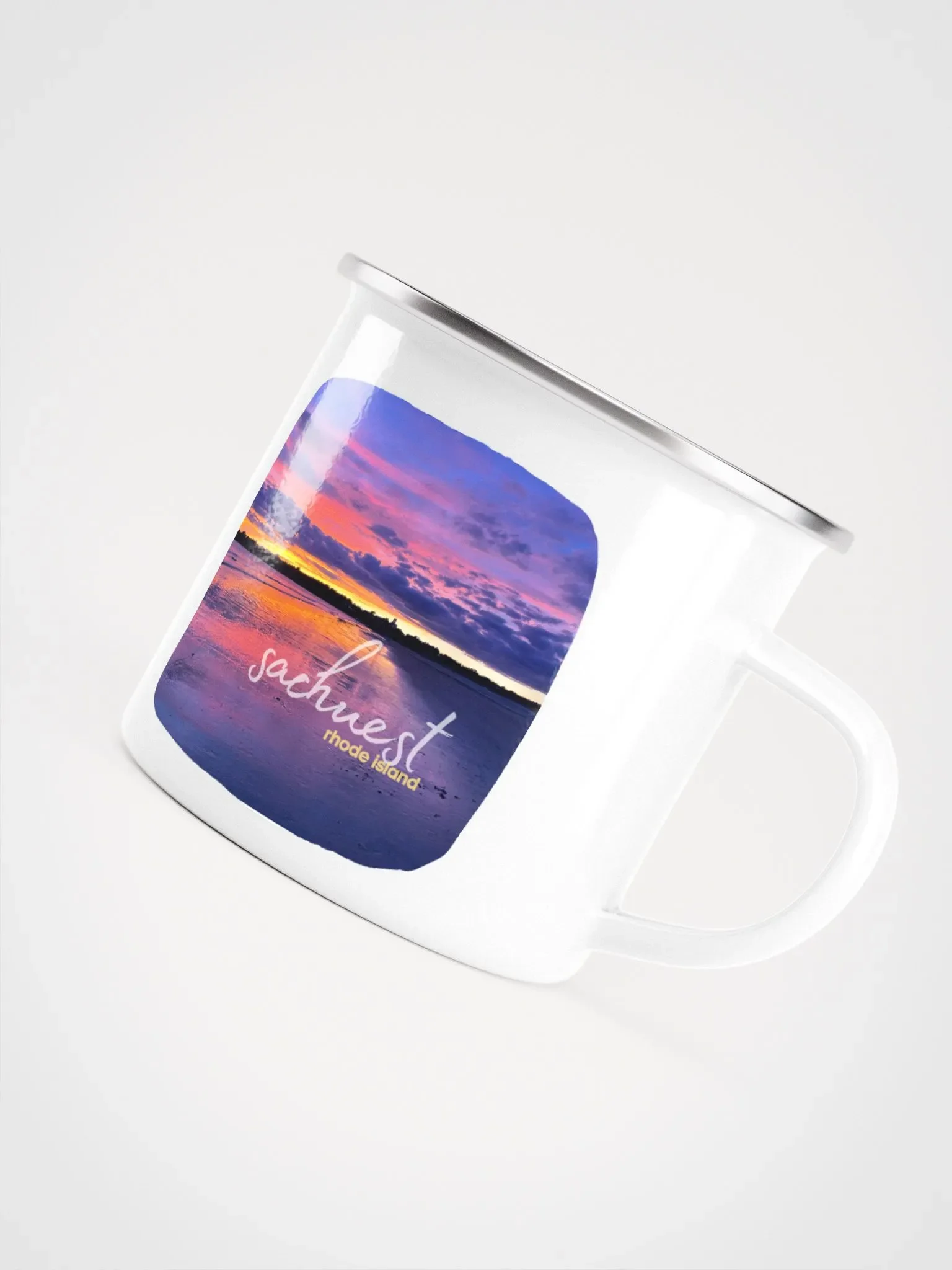 The Ocean State Series: Sachuest Sunset Enamel Mug product image (1)