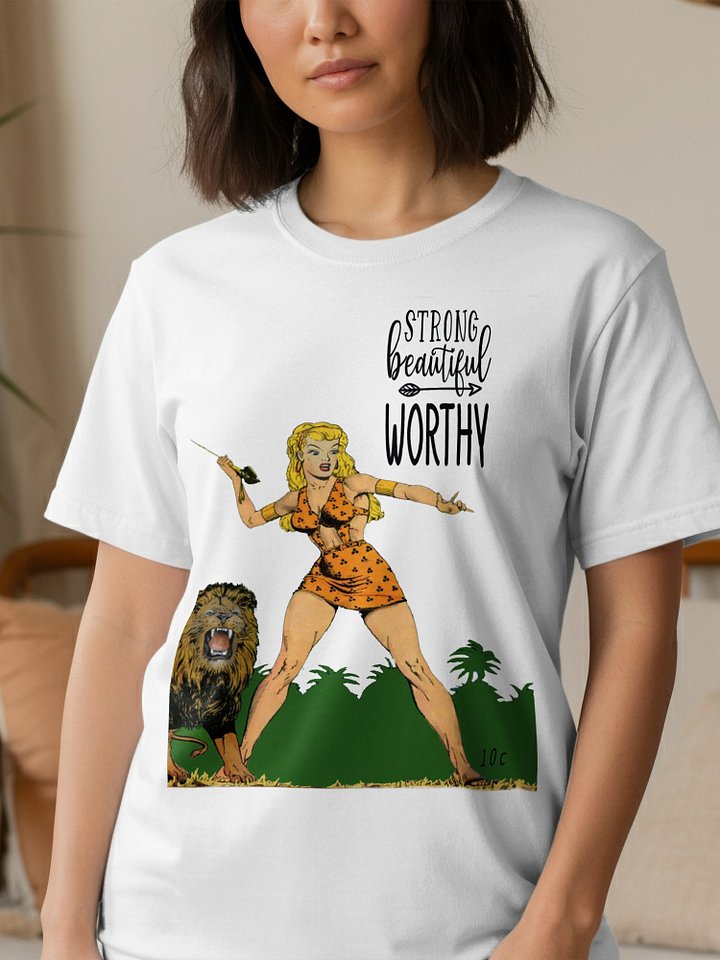 Strong Beautiful and Worthy TShirt | Vintage Comic Book T-Shirt for Women | Retro Graphic Tee product image (1)