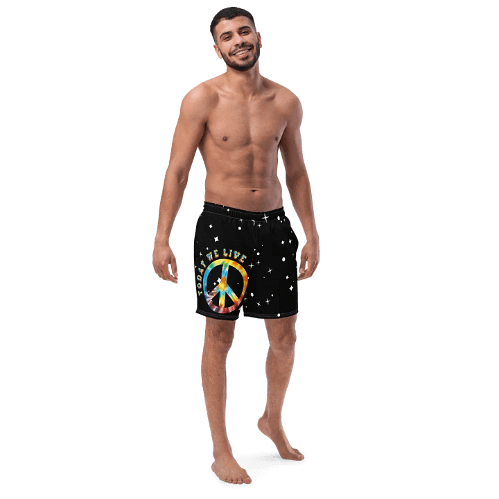Peace and Love among the stars swim trunks product image (1)