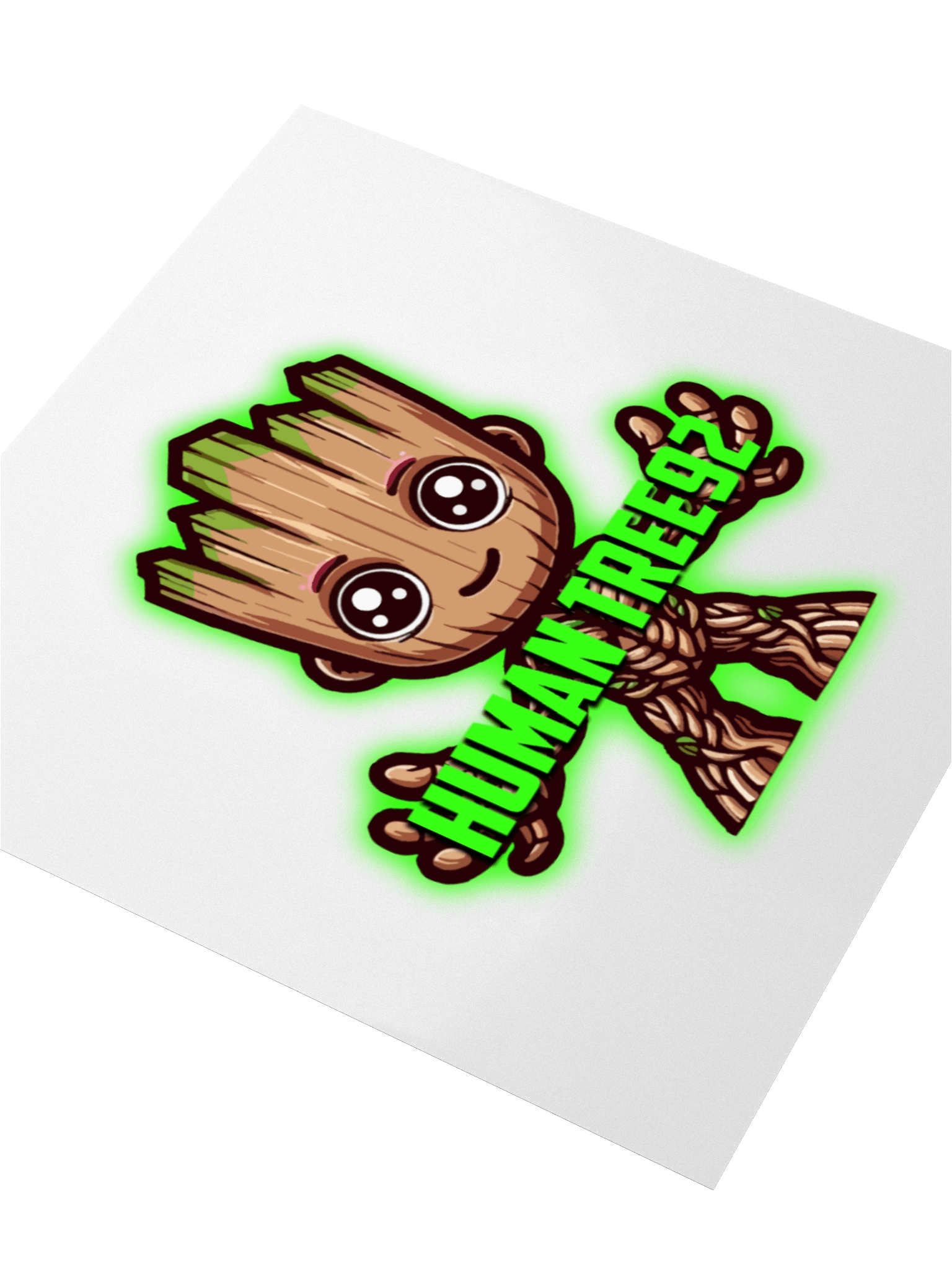 Kiss Cut Sticker Green Glow White product image (7)