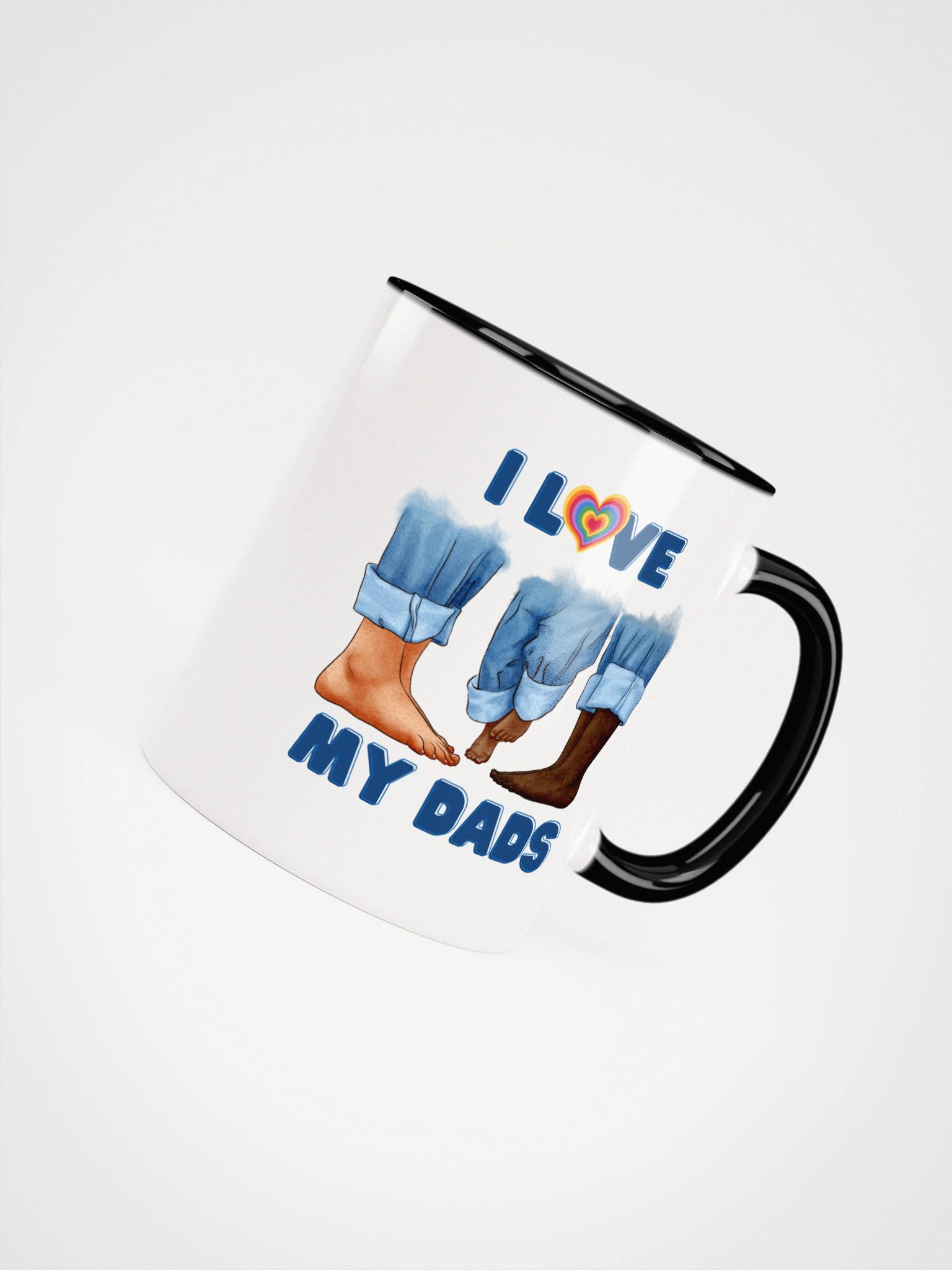 I Love My Dads Queer Parent Illustration Ceramic Mug with Color product image (7)