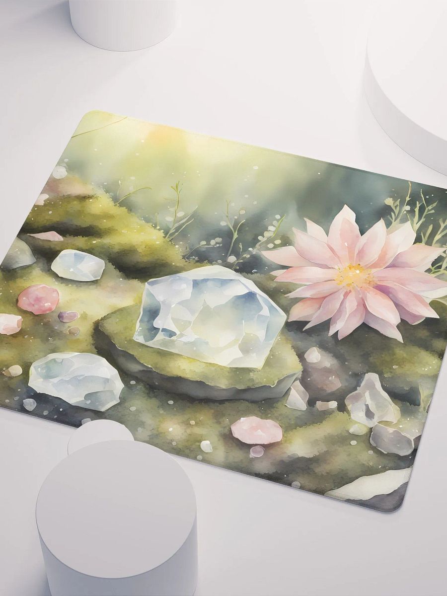 Crystals and Flowers on Moss, Gaming Mouse Pad, 2 Sizes product image (3)