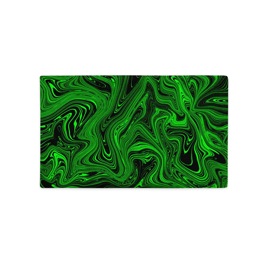 Premium Pillow Case - Green and Black Fluid Swirls product image (5)