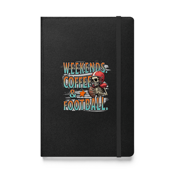 Weekends Coffee And Football Skeleton Hardcover Notebook product image (1)