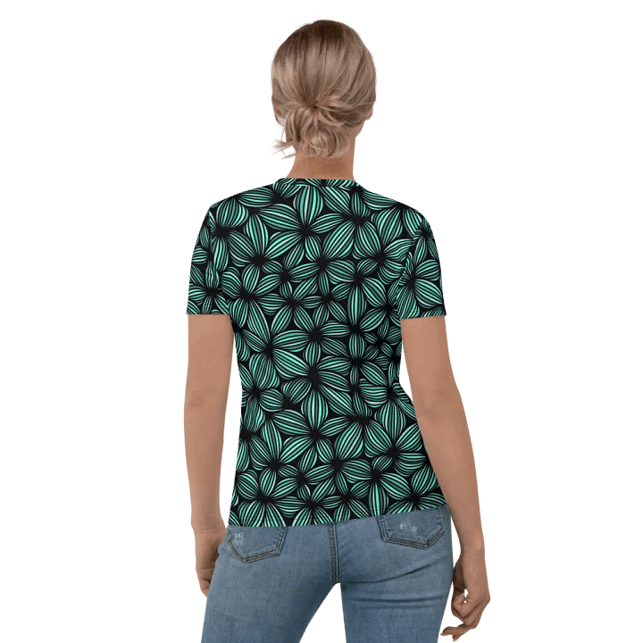 Weirdly Zen Tshirt - Green Flowers product image (1)