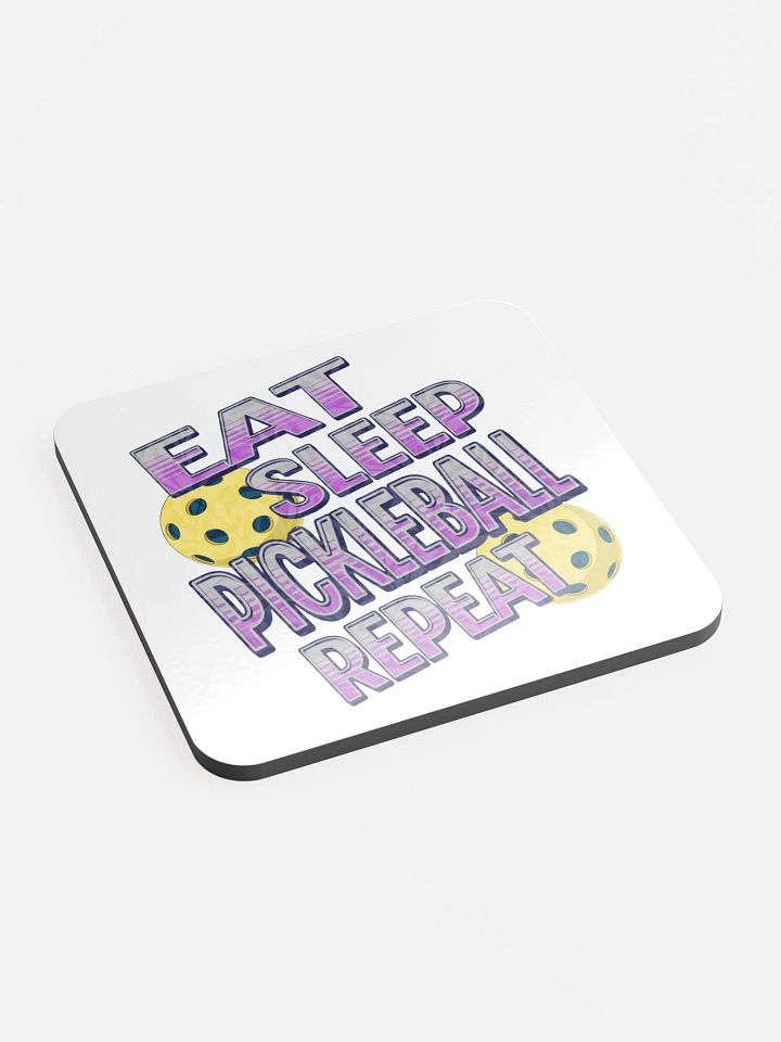 Eat Sleep Pickleball Repeat Angle Passion Cork Coaster product image (2)