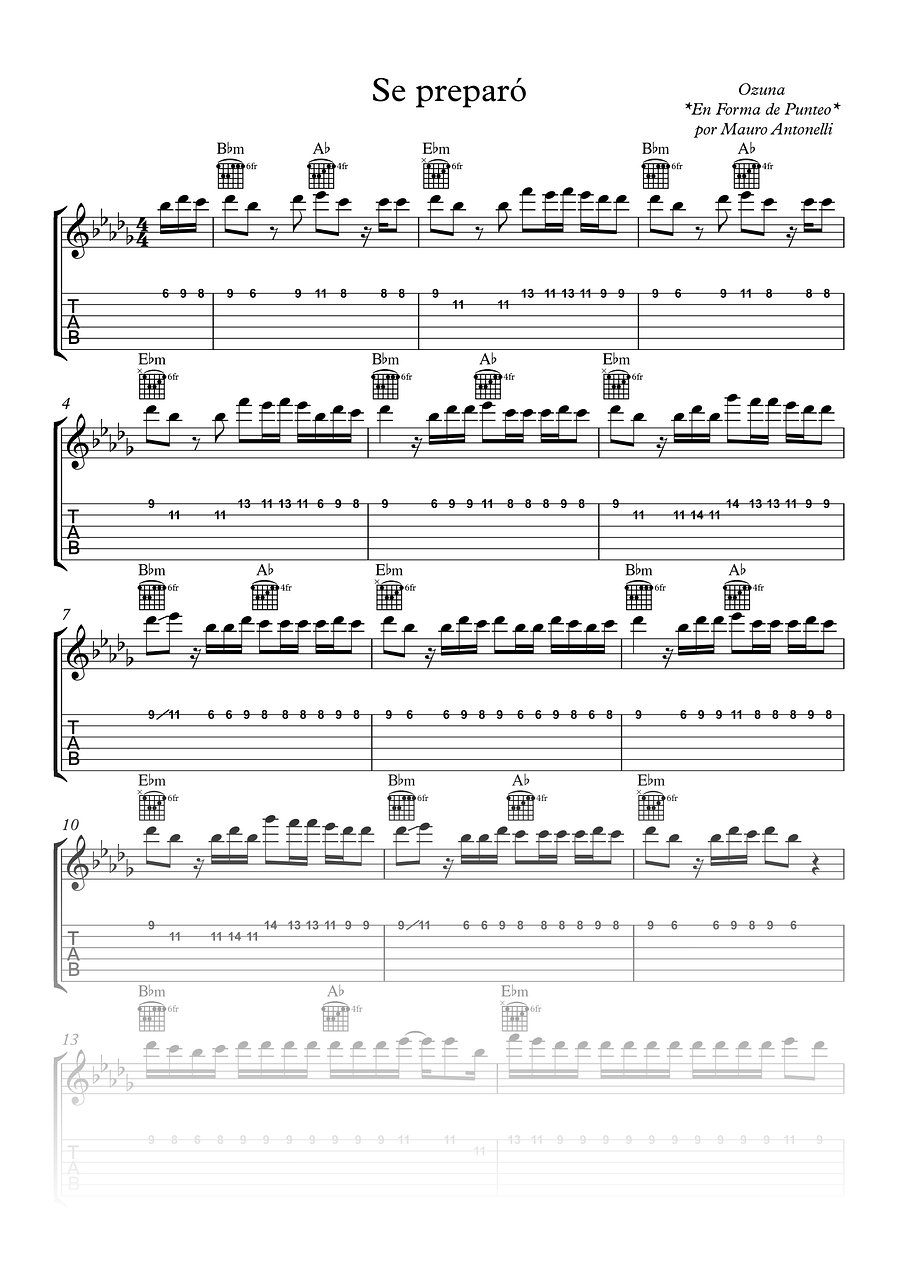 Se preparó - Partitura + Tab + Acordes + Pista product image (1)