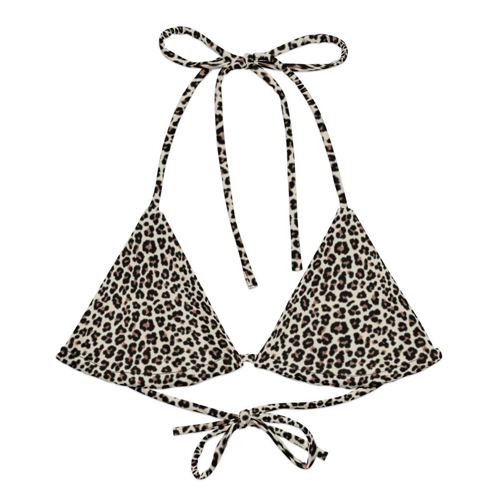 Triangle Bikini Top "Abstract Animal Leopard Skin Fur Pattern" product image (1)