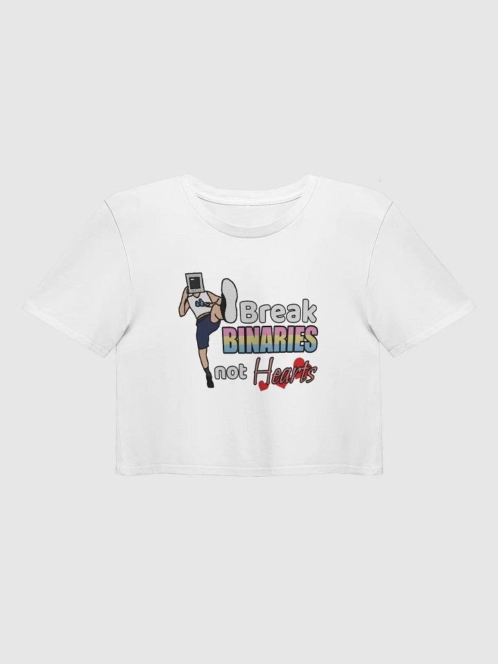 Break Binaries Not Hearts Crop Top (Pansexual) product image (1)
