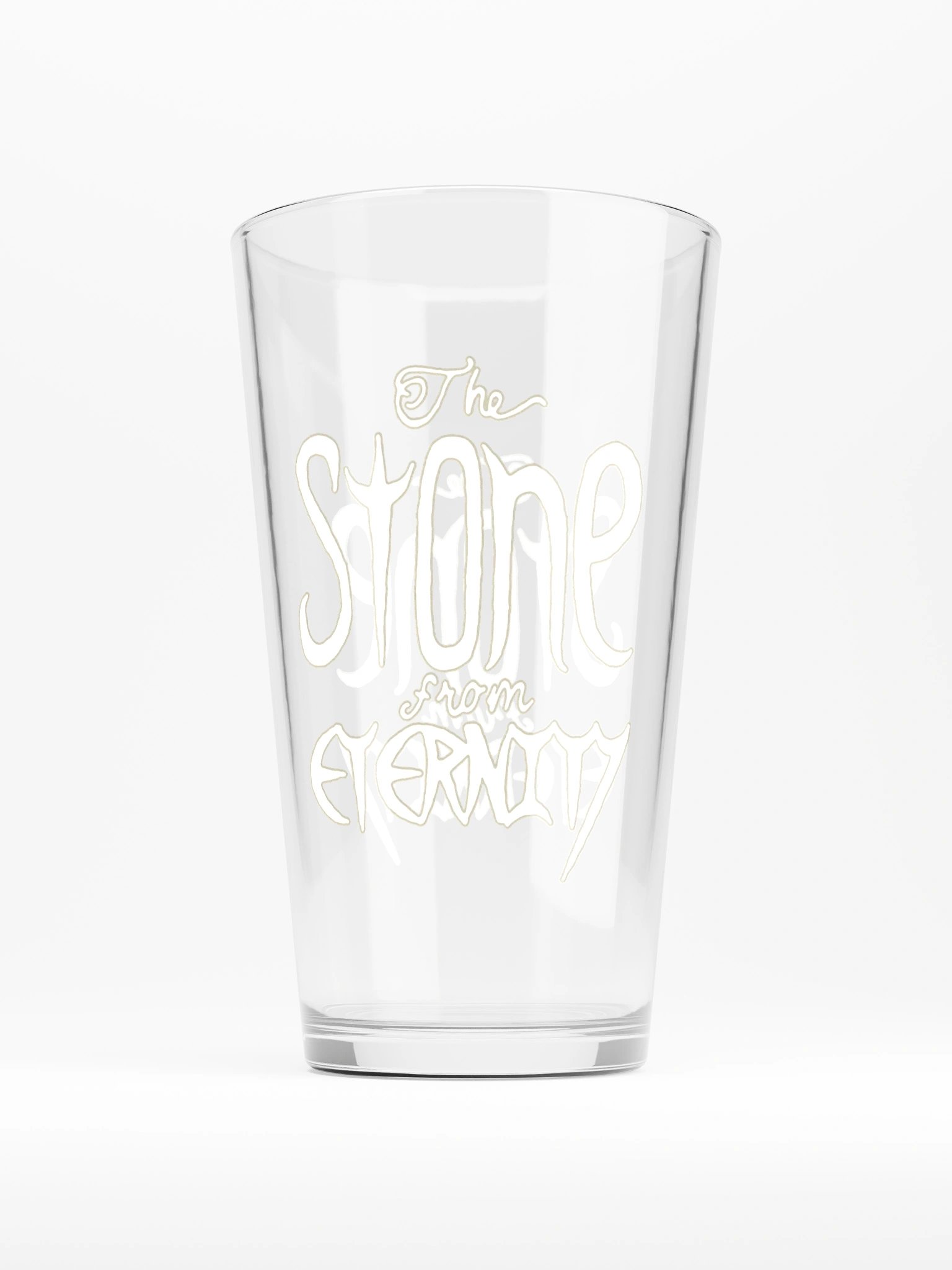 The Stone from Eternity logo pint glass product image (1)