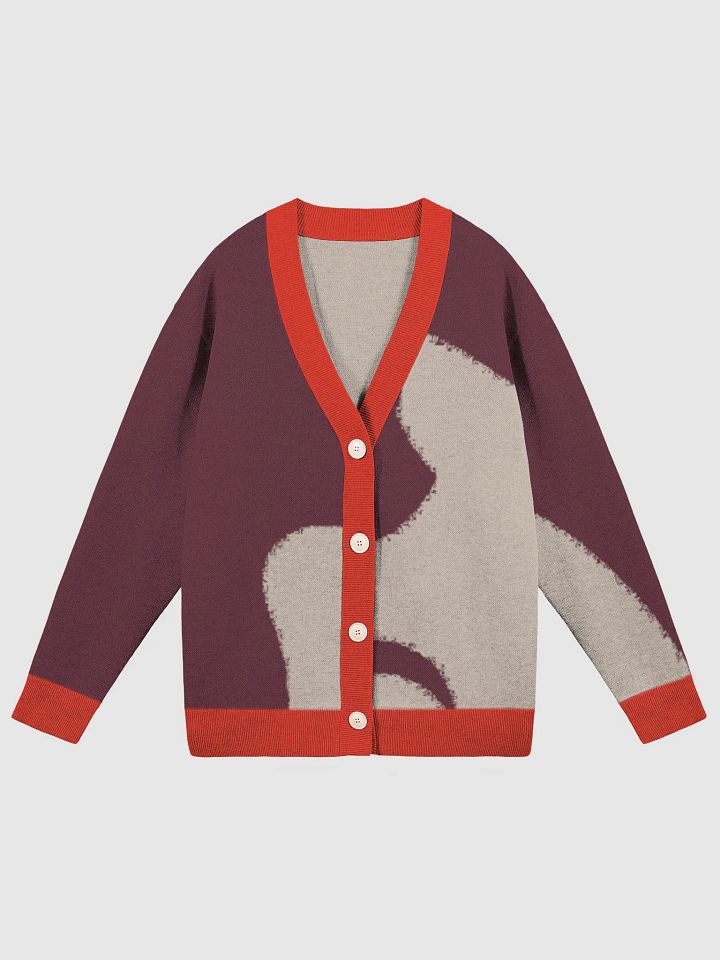 BlackKittenTech Fiesty Red Knitted Cardigan product image (1)