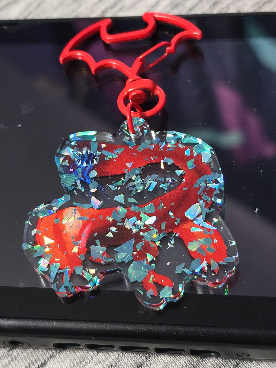 MonHun Red Khezu Holo Fleck Acrylic Charms product image (2)