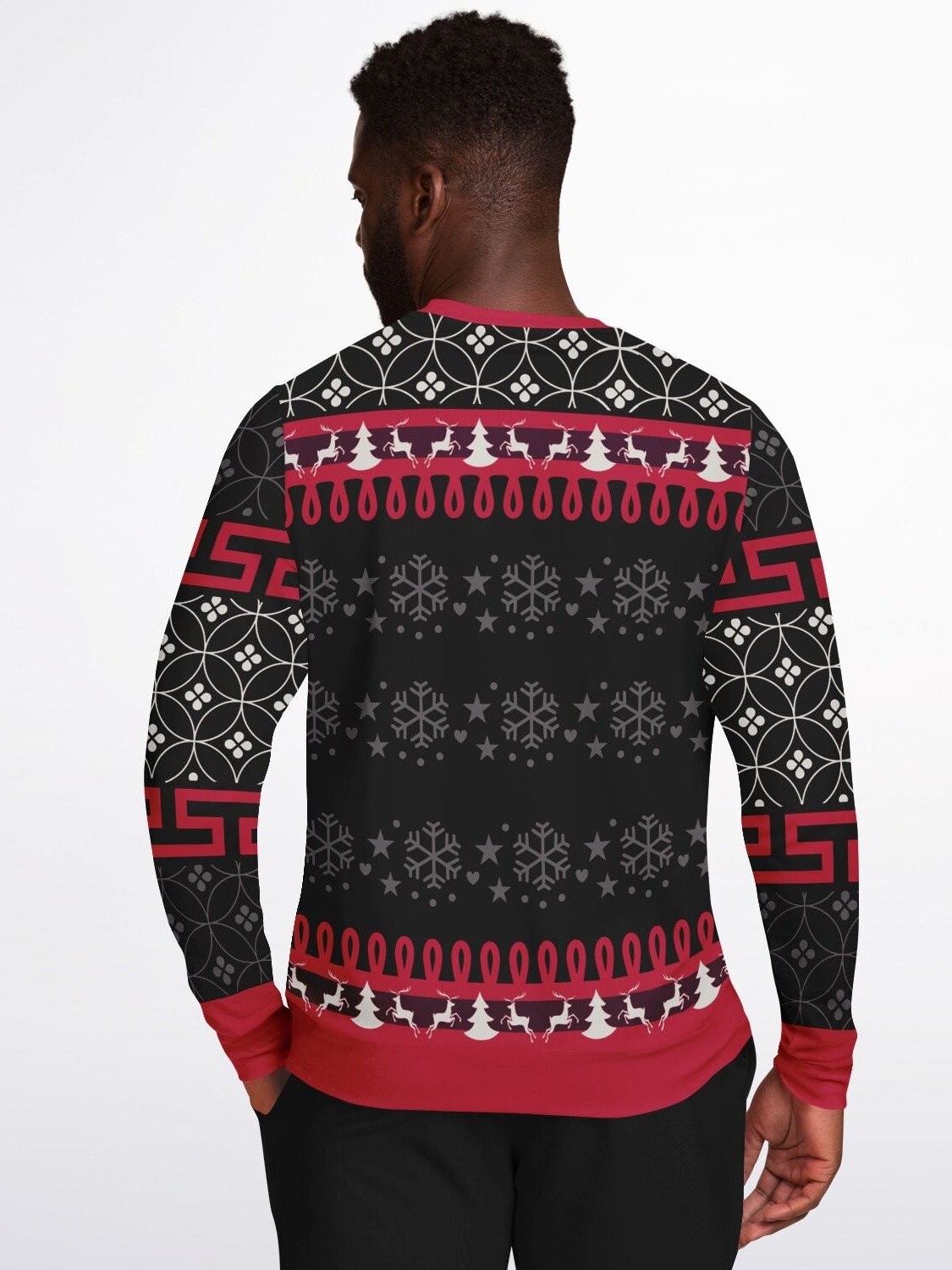 Santa Parkour Ugly Christmas Sweater | Funny Athletic Holiday Sweatshirt | Unique Winter Christmas Party Outfit product image (4)