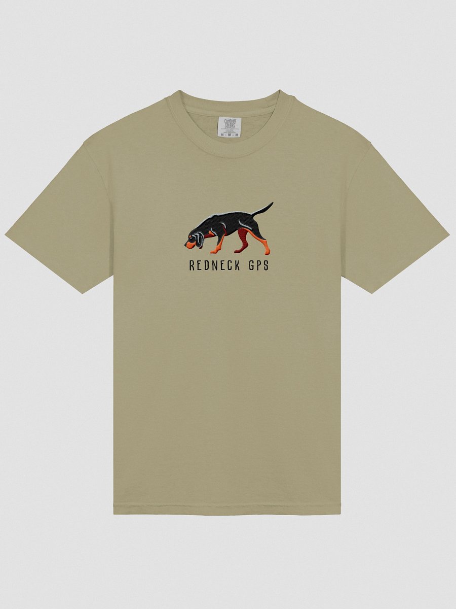 Redneck GPS T-Shirt(Embroidered) of a Black & Tan Coonhound product image (13)
