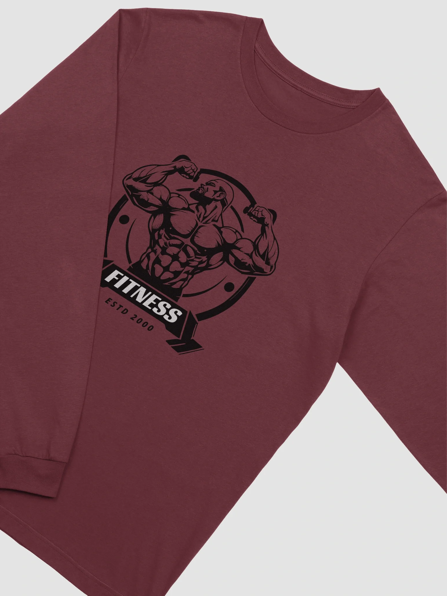 Fitness ESTD 2000 Graphic Long Sleeve T-Shirt product image (15)