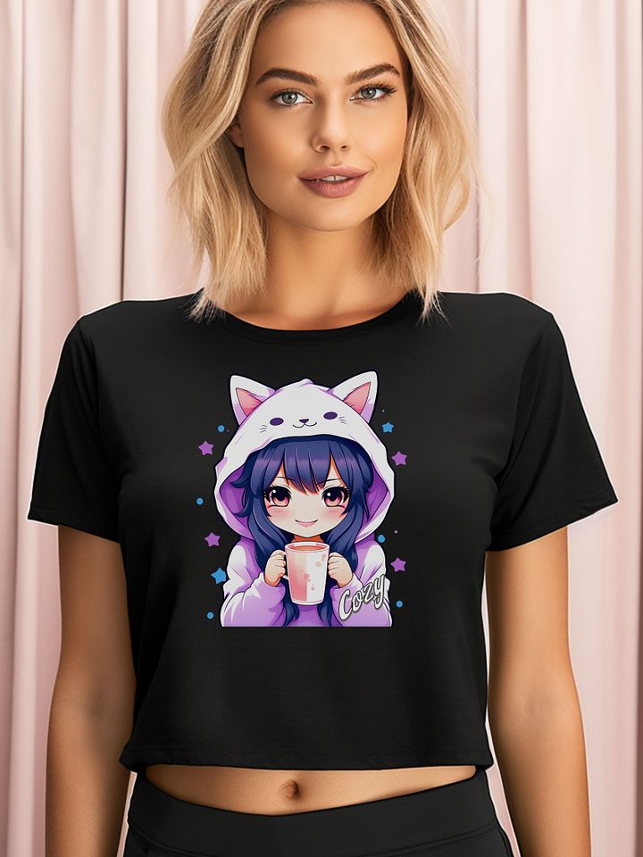 Cozy Kawaii Anime Girl v1 - AS Colour Women's Premium Crop Top product image (1)