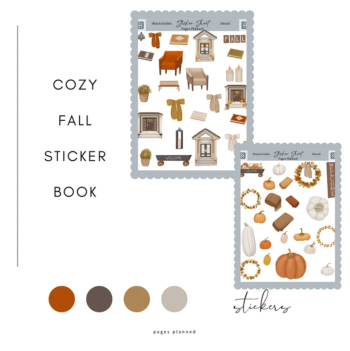 Cozy Fall Goodnotes Digital Sticker Book product image (1)