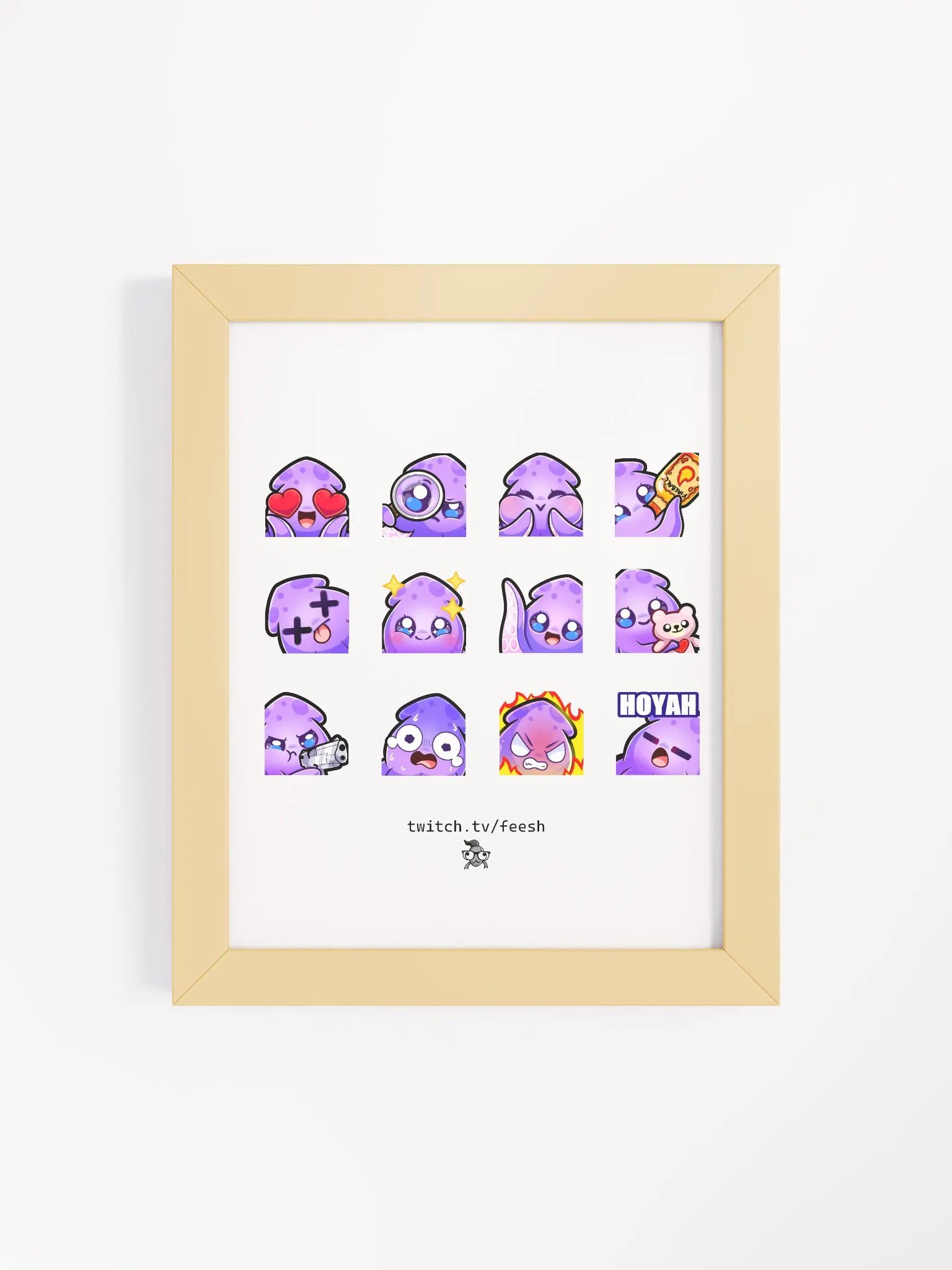 Squid Emote Set Poster product image (41)
