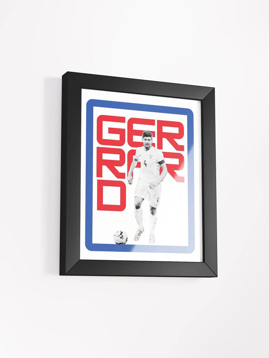 Steven Gerrard BW England Name Art Framed Print product image (4)