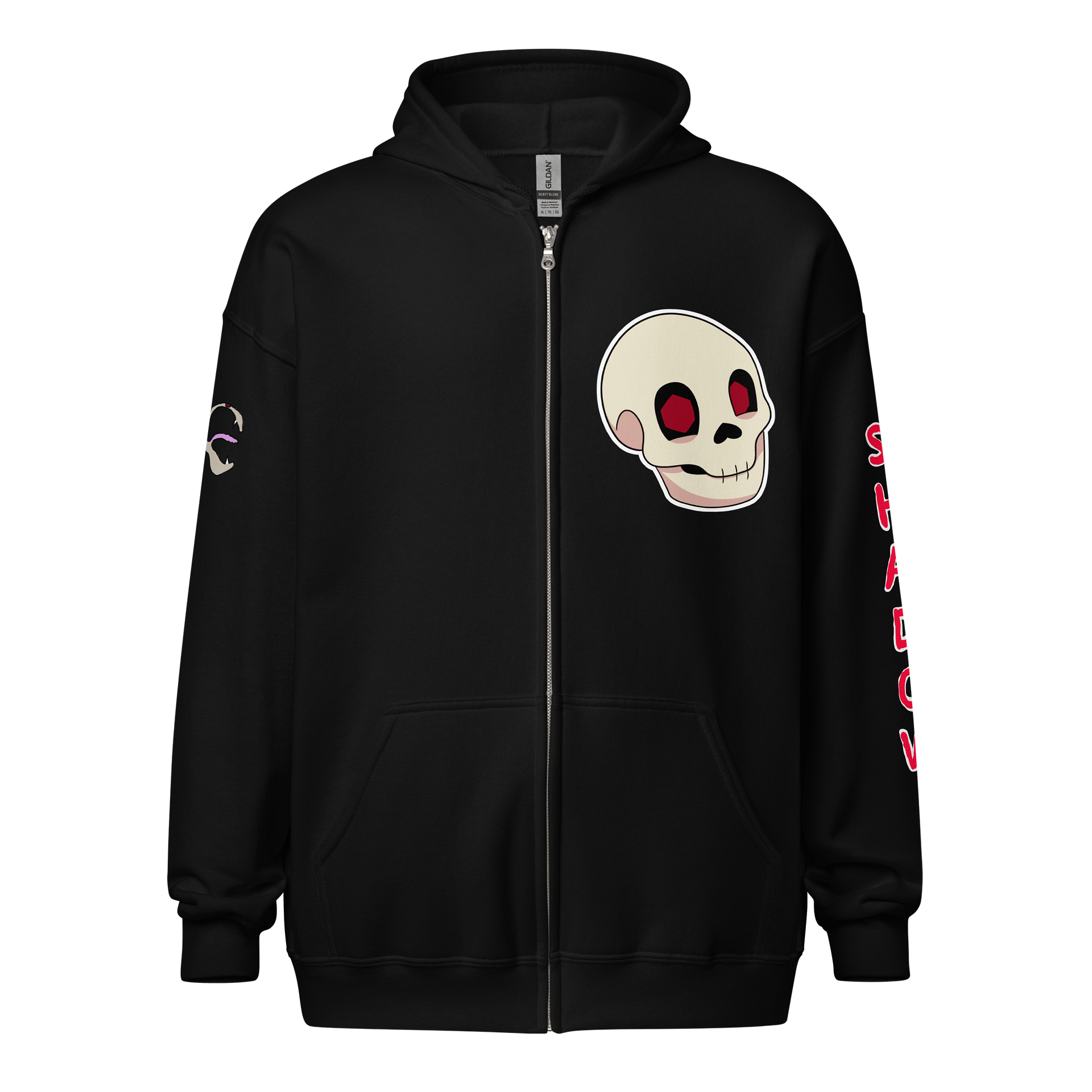 Glowing Skull Zip Hoodie product image (1)