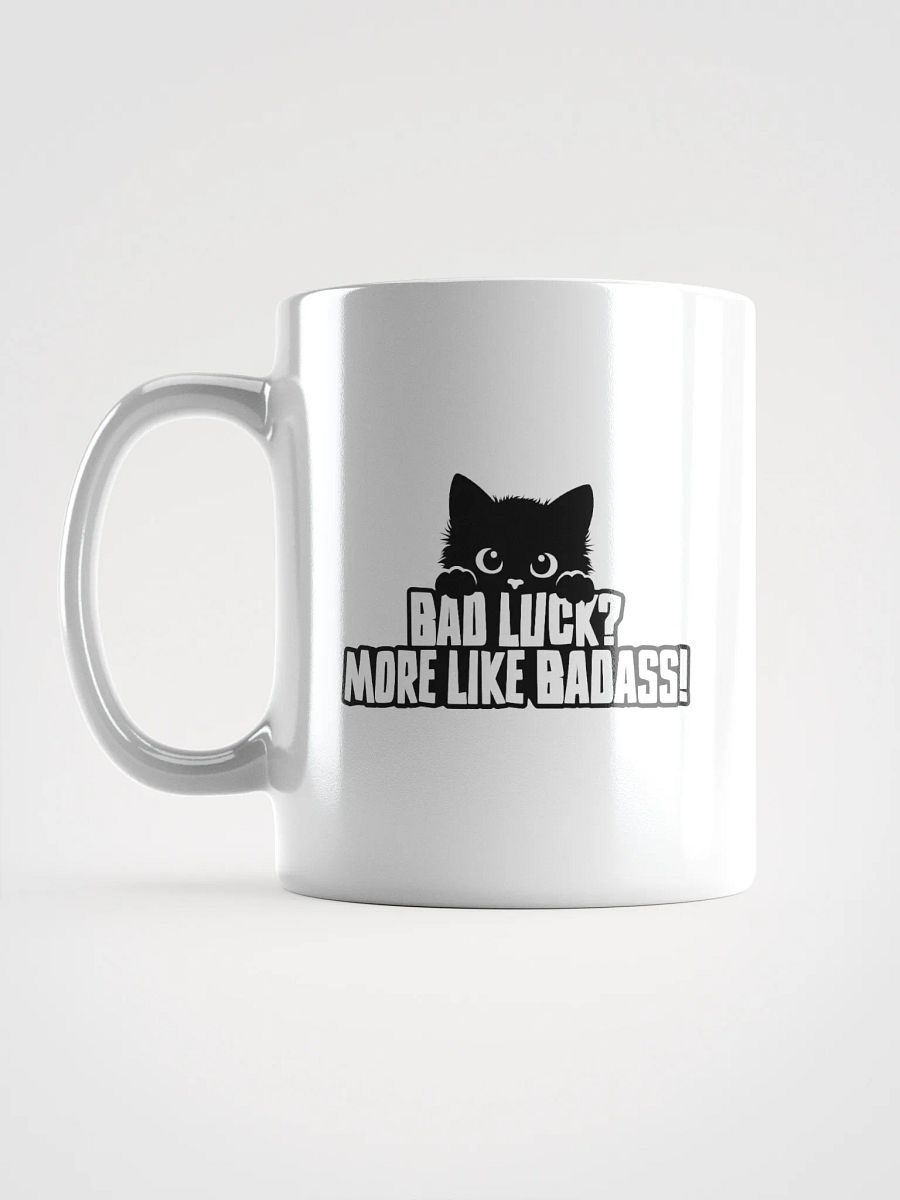 Cute Black Kitten "Badass" Funny Cat Lover Mug product image (5)