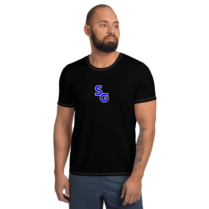 SG Blue Logo Black Athletic Tee product image (1)