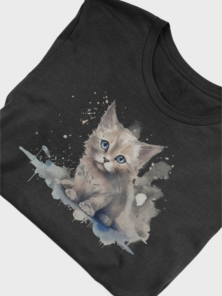 Whimsical Kitten Illustrated T-Shirt (Watercolor Style) product image (9)