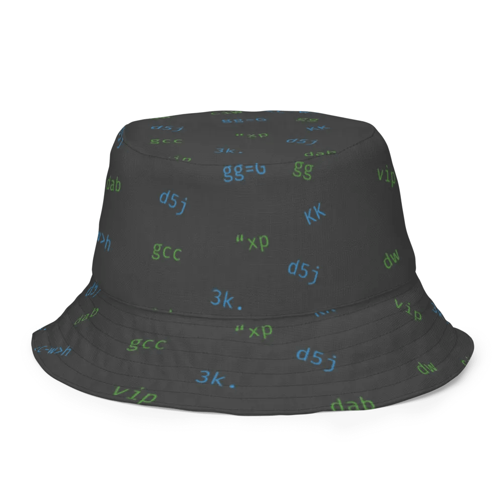 Reversible Vim motions bucket hat product image (2)