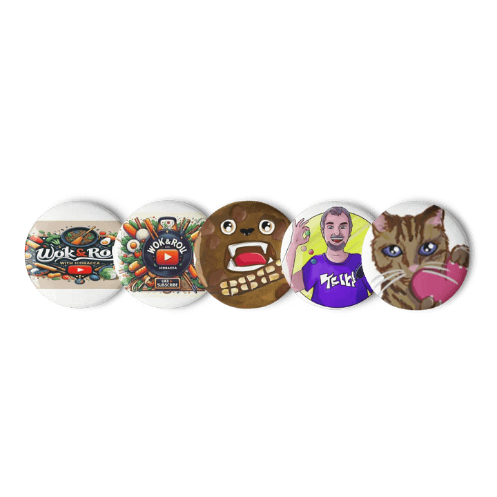 Wok & Roll Pin Button Set product image (3)