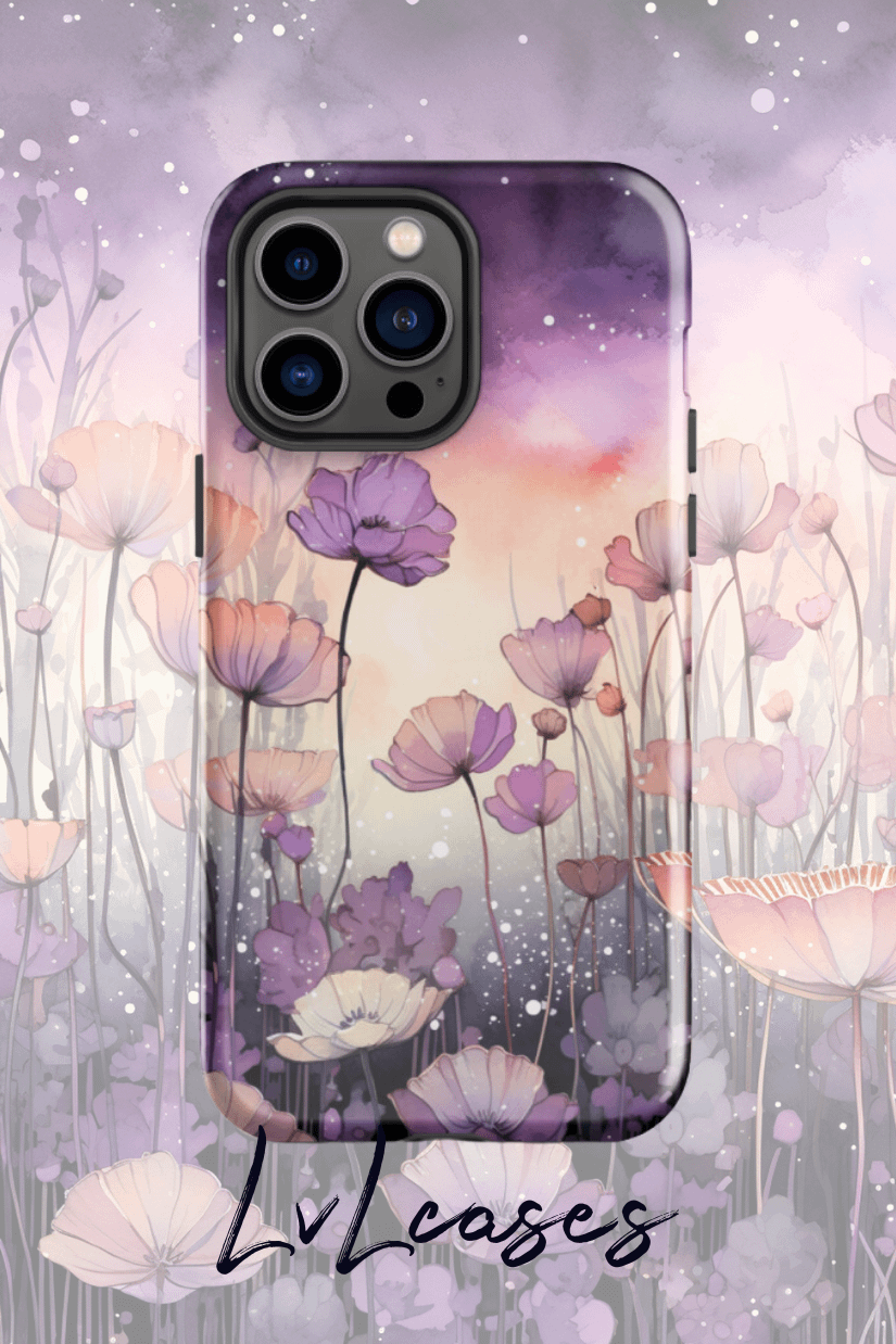 Whimsical flowers Tough iPhone Case product image (2)