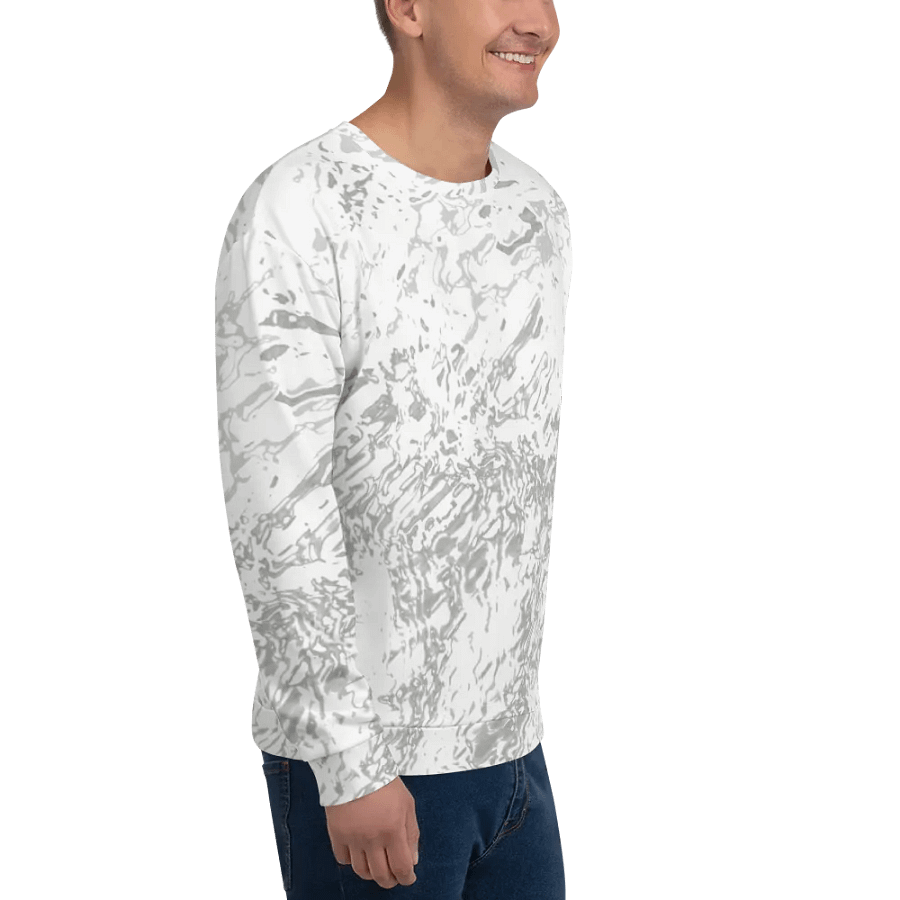 Abstract Pale Marble Effect Design Unisex All Over Print Sweatshirt product image (4)